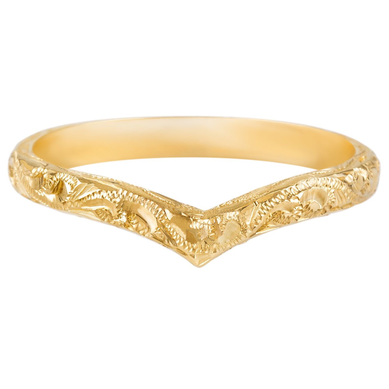 Gold Engraved Wishbone Wedding Ring London Victorian Ring Co Uk The