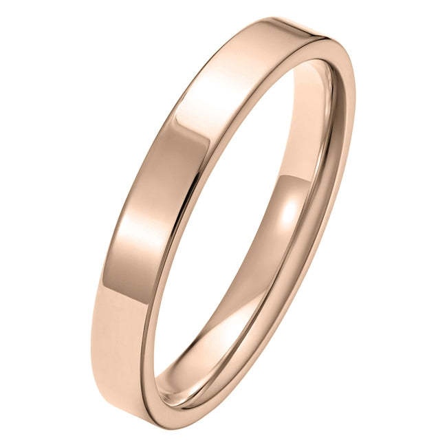 Rose gold sale flat ring