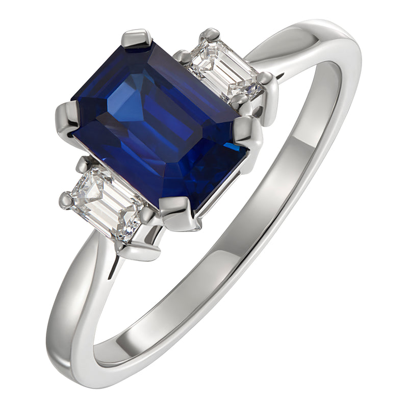 Sapphire and Diamond Engagement Ring 