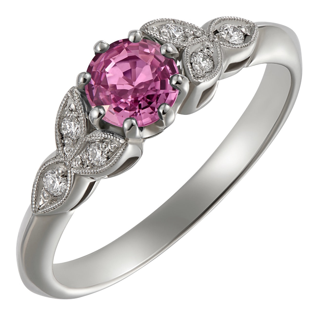 RARE outlet Pink & White Sapphire Ring