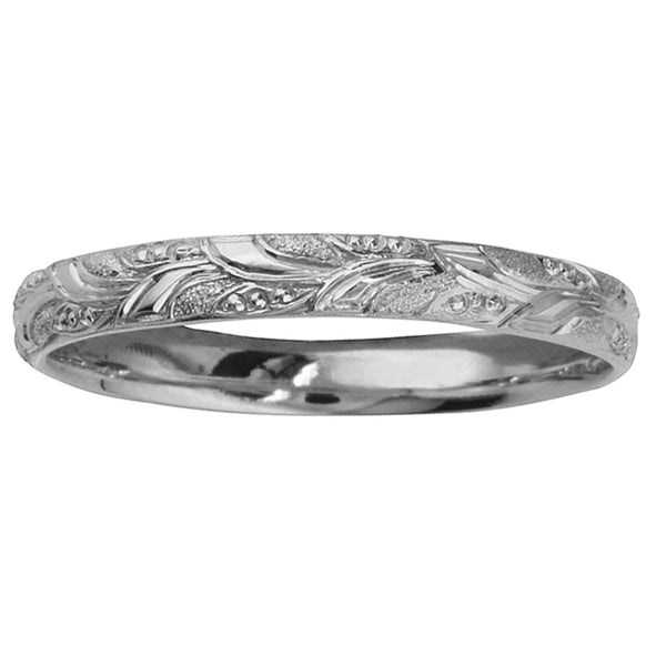 Engraved platinum sale ring