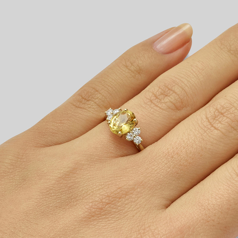 Lotus Flower Ring with Yellow Sapphire & Meteorite | Jewelry by Johan -  Jewelry by Johan