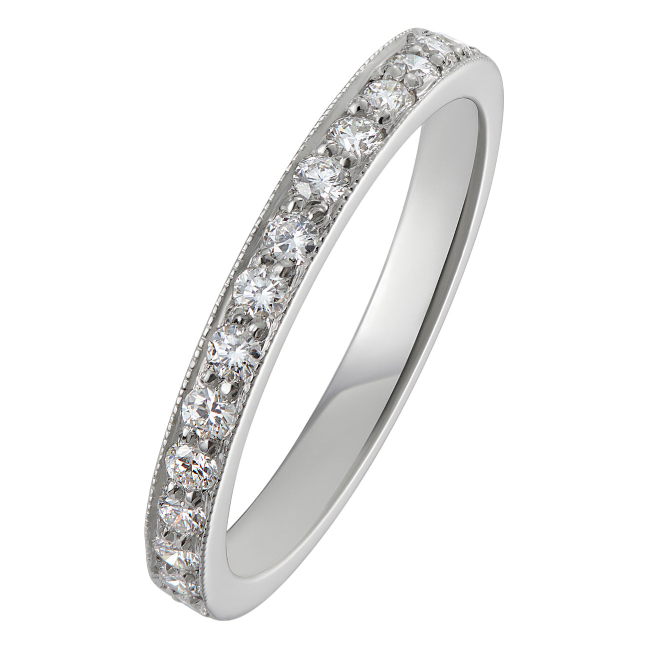 Vintage Diamond Wedding Half Eternity Ring with 15 Diamonds – The ...