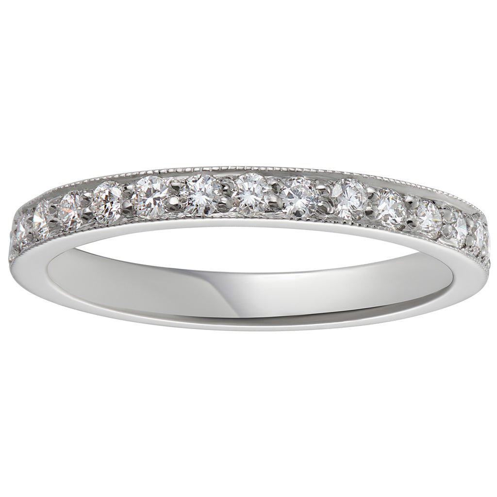 Vintage Diamond Wedding Half Eternity Ring with 15 Diamonds – The ...