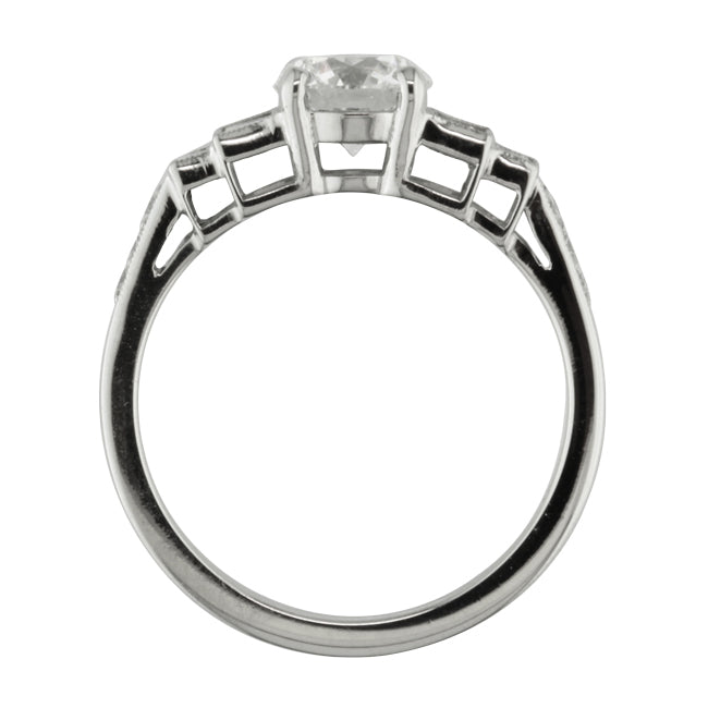 Art Deco Engagement Ring with Baguette & Round Diamonds – The London ...